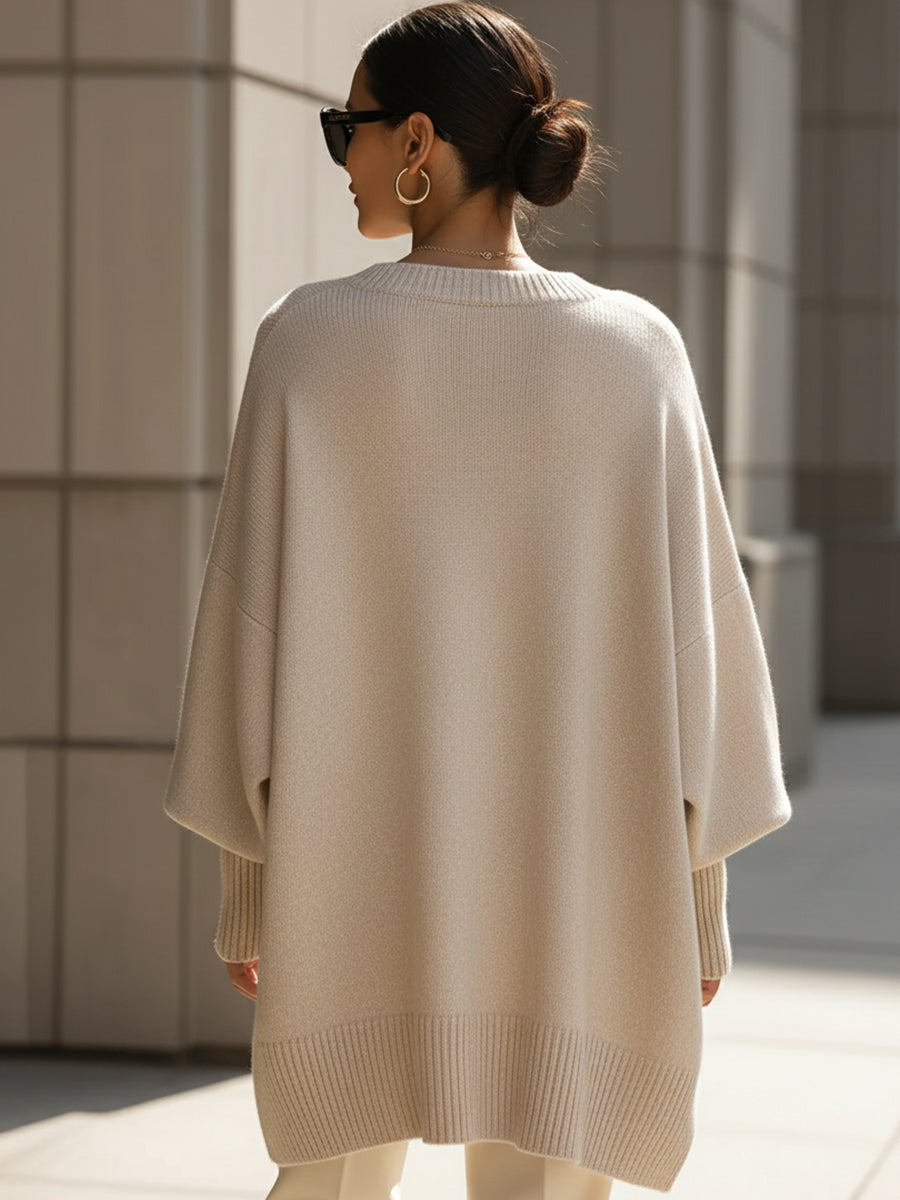 Ludovica | Cárdigan oversize de cuello amplio