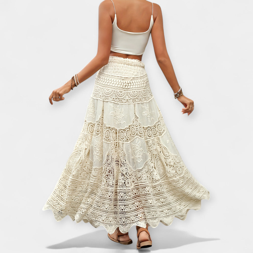 Mimi - Falda midi con encaje