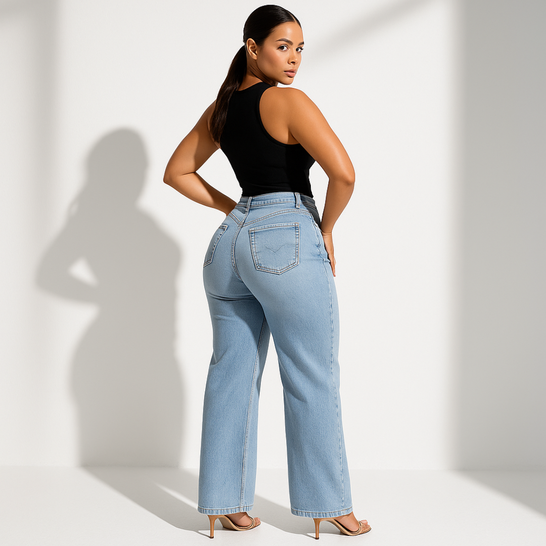 Aline - Pantalones vaqueros de cintura media