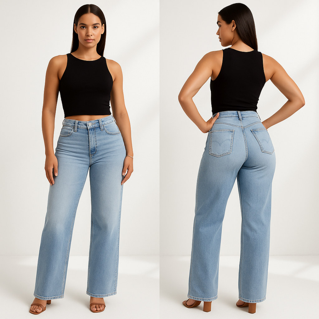 Aline - Pantalones vaqueros de cintura media
