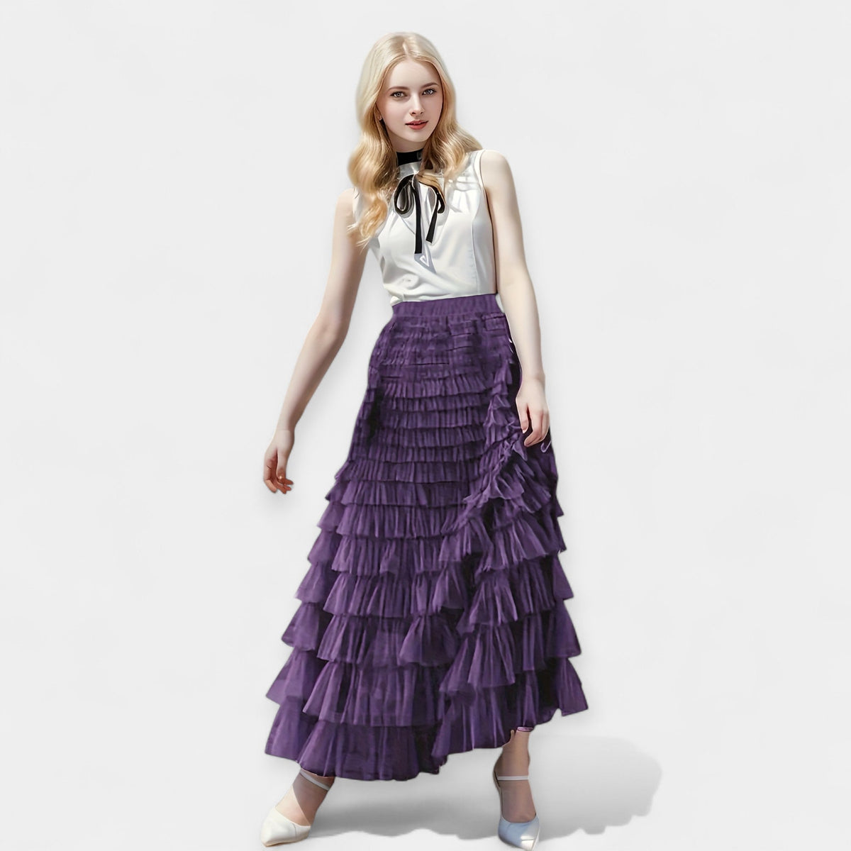 Beatriz - Falda Elegante con Detalle de Tul
