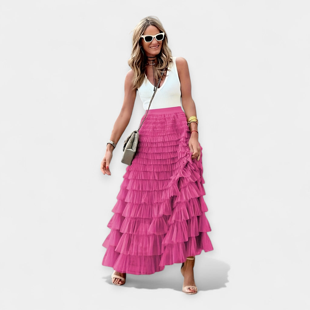 Inês - Falda Boho con Acabado de Satén