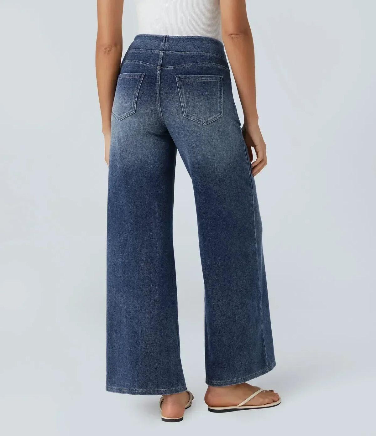 Eva - Pantalones de Cintura Alta Elásticos