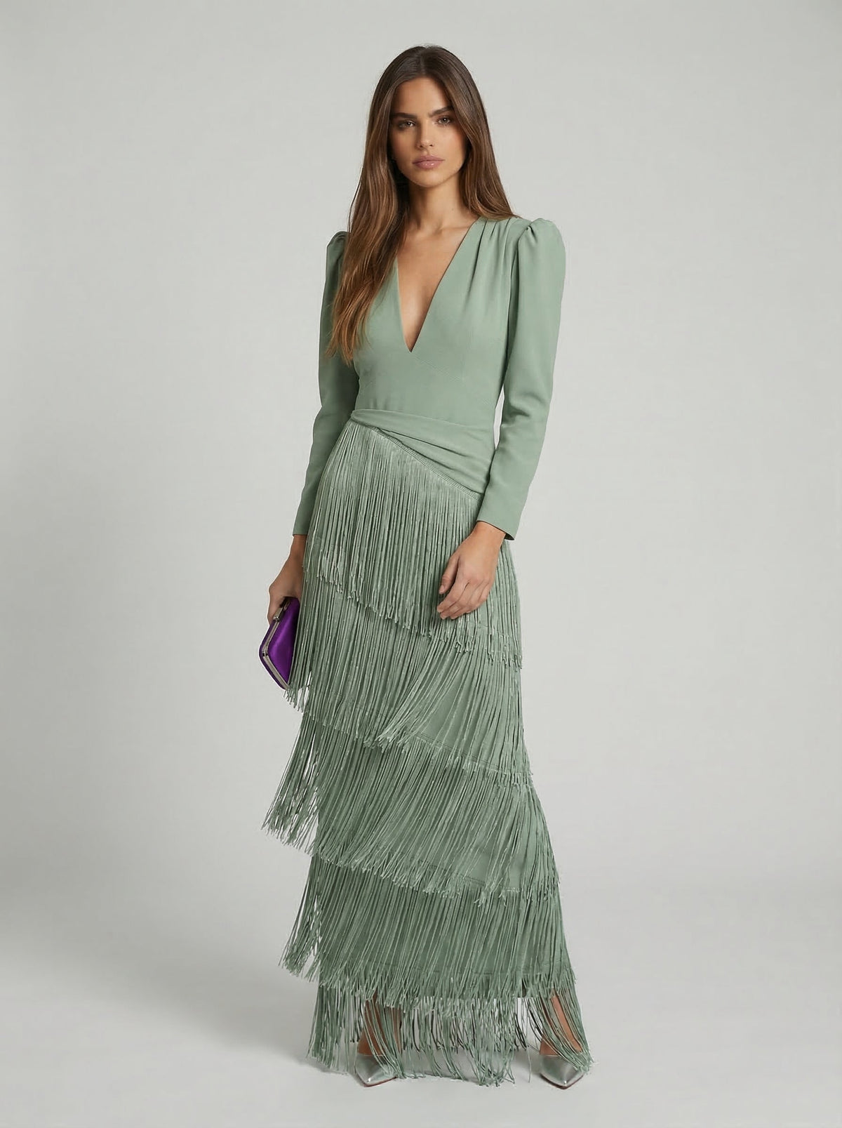 Salvia | Vestido Flecos